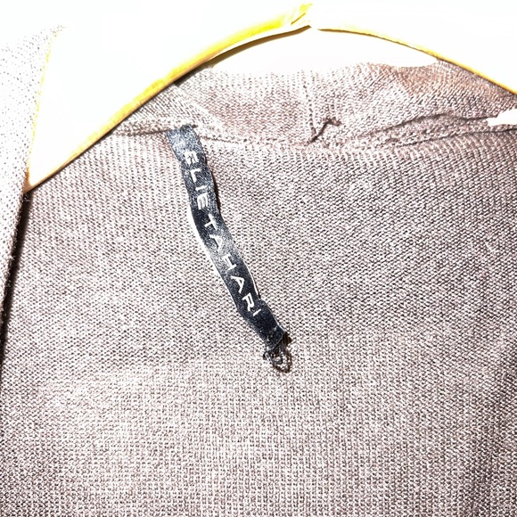 ✨Elie Tahari | Brown Ruffle Silk and Cashmere Cardigan - Picture 2 of 2